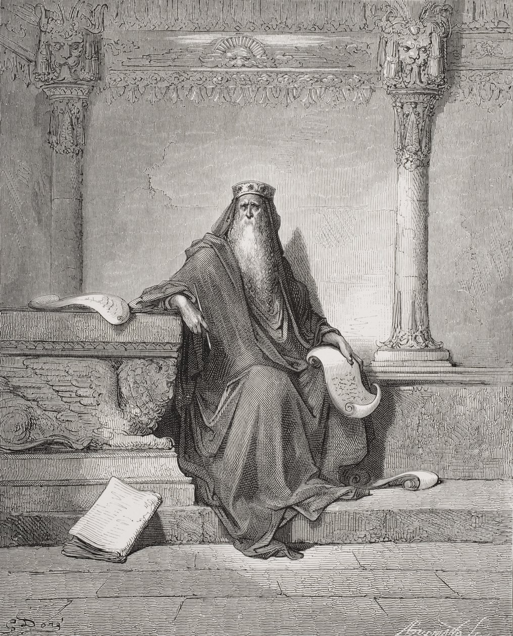 Solomon, illustration fra Dores 