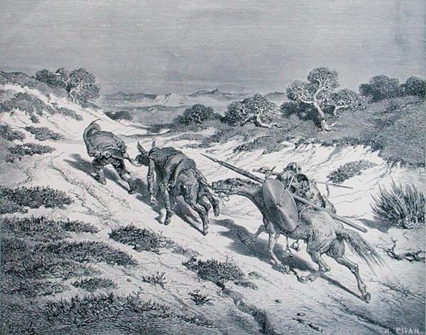 Den slagne ridder og hans væbner, fra 