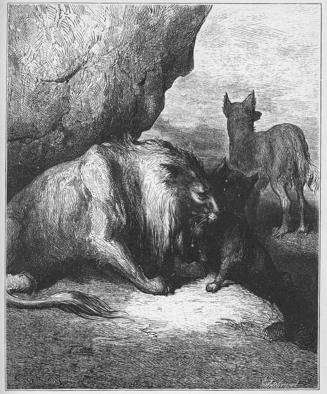 le lion le loup et le fox - løven ulven og ræven - fra 