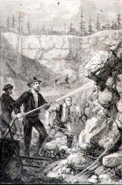 Guldprospektering i Californien i 1860