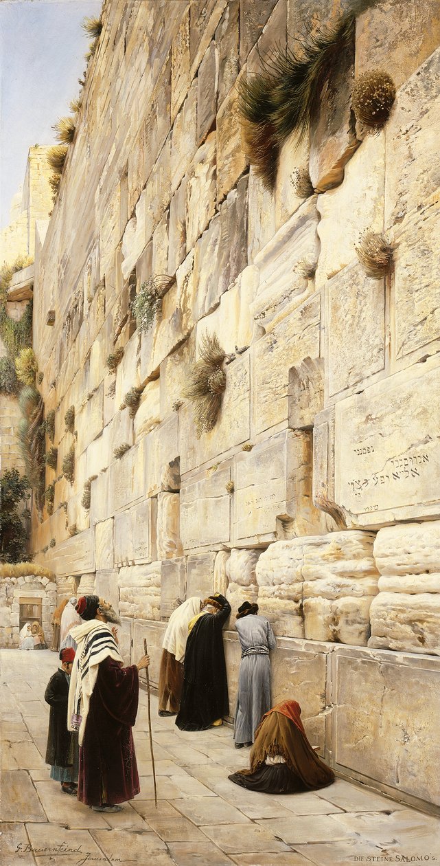 Grædemuren, Jerusalem af Gustave Bauernfeind