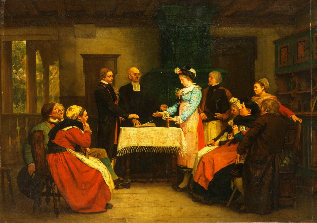 Et Alsace bryllup, 1869 af Gustave Brion