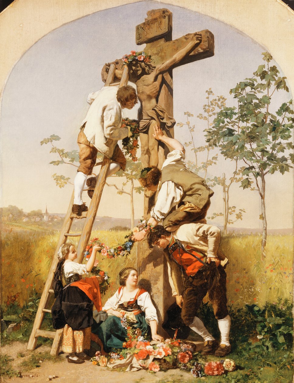 Udsmykning af helligdommen, 1854 af Gustave Brion