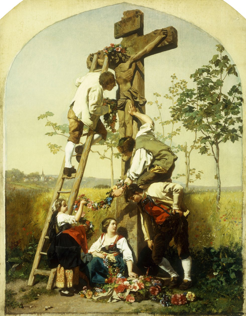 Udsmykning af helligdommen, 1854 af Gustave Brion