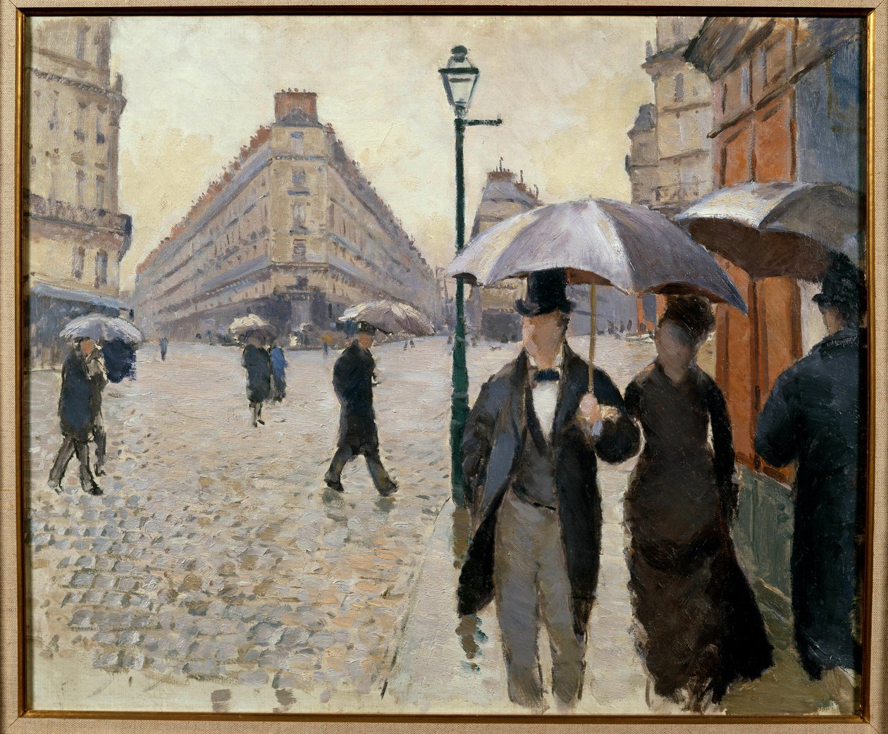En gade i Paris efter regnvejr (Place de l