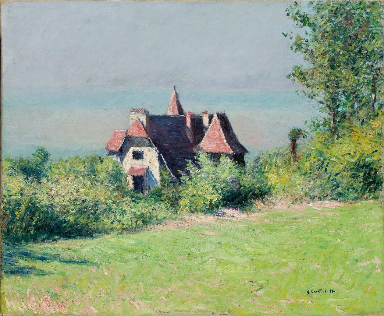 En villa i Trouville, 1882 af Gustave Caillebotte