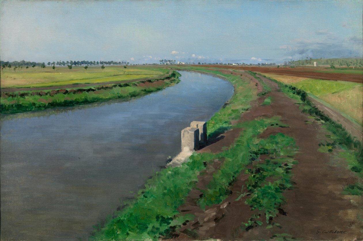 Bredderne af en kanal, nær Napoli af Gustave Caillebotte