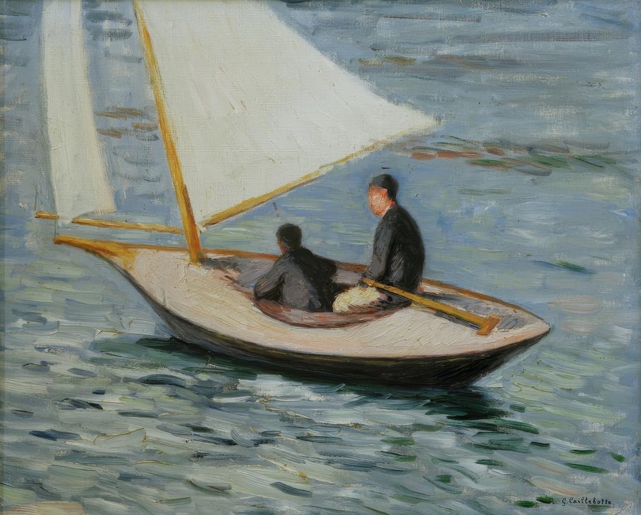 Sejlbåd på Seinen af Gustave Caillebotte