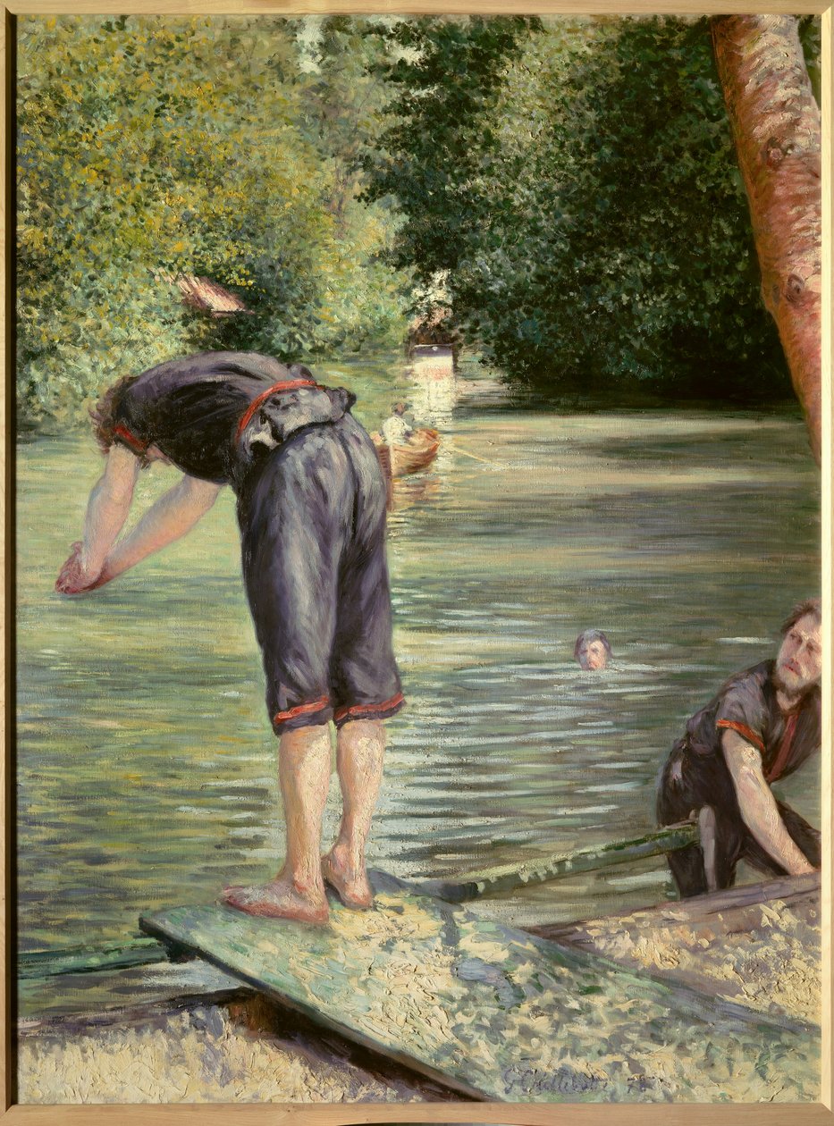 Badende. Maleri af Gustave Caillebotte (1848-1894) af Gustave Caillebotte