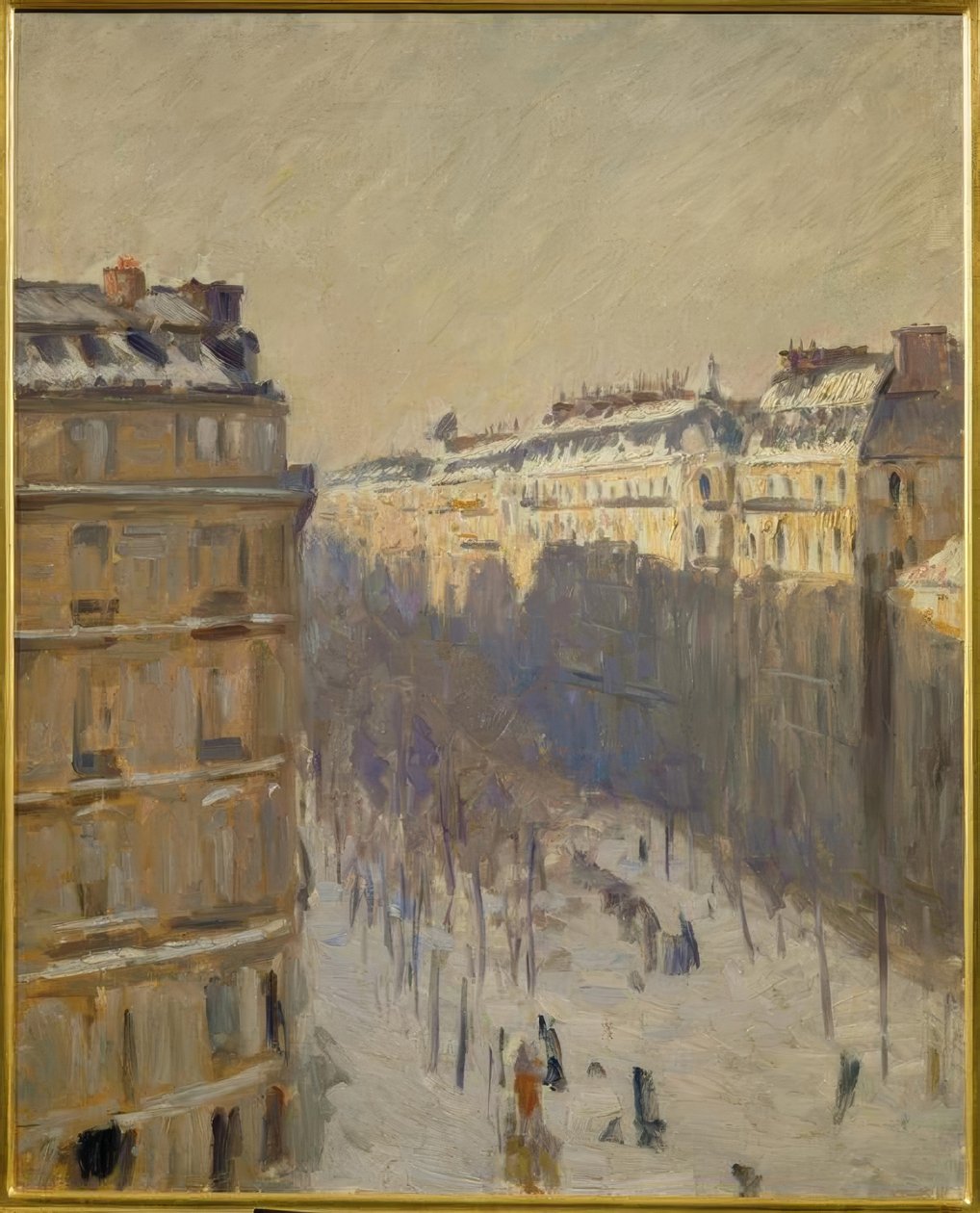 Boulevard Haussmann, sneeffekt af Gustave Caillebotte