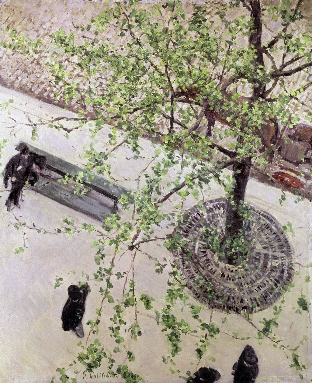 Boulevard Seen from Above, 1880dani af Gustave Caillebotte