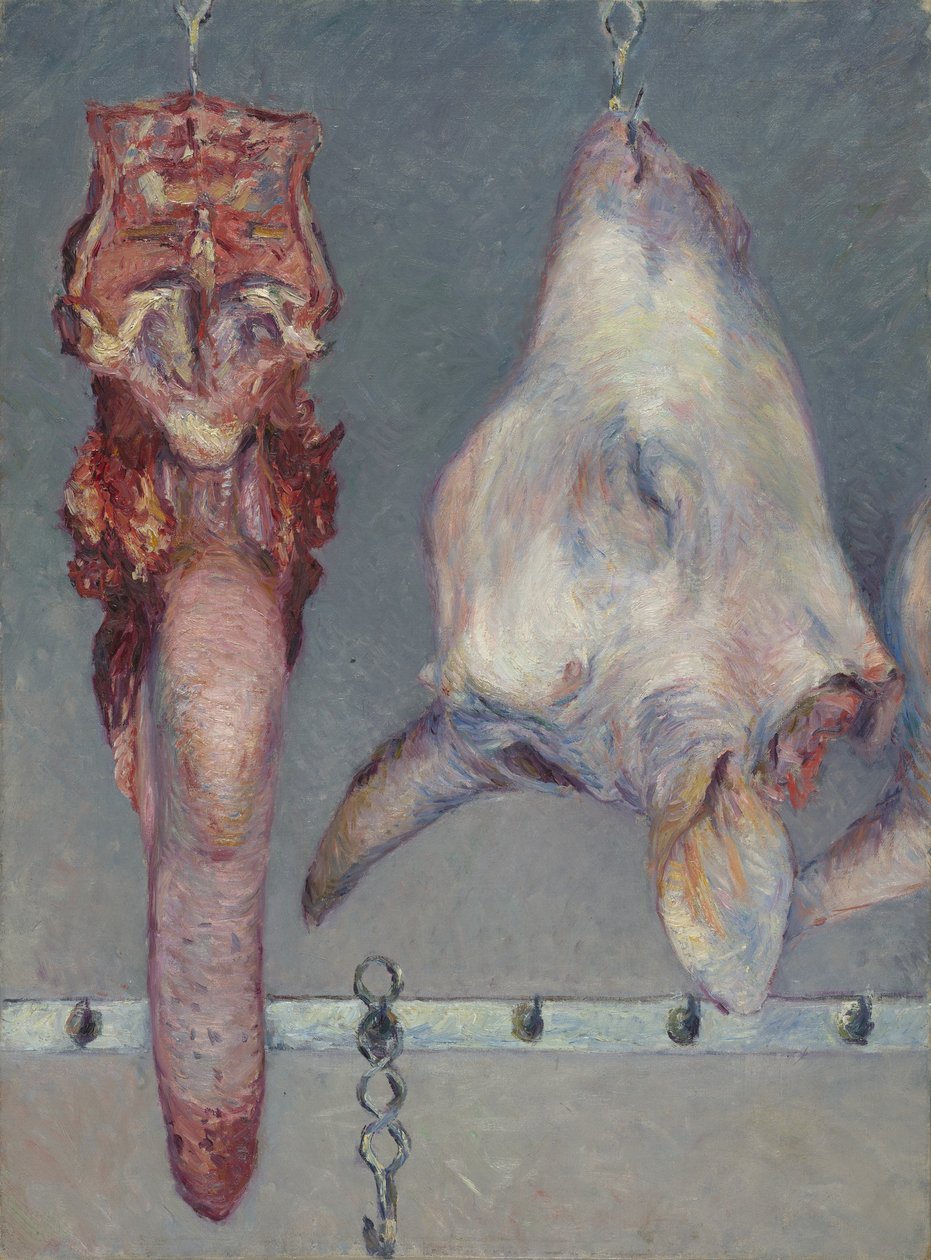 Kalvehoved og Oksetunge, c.1882 af Gustave Caillebotte