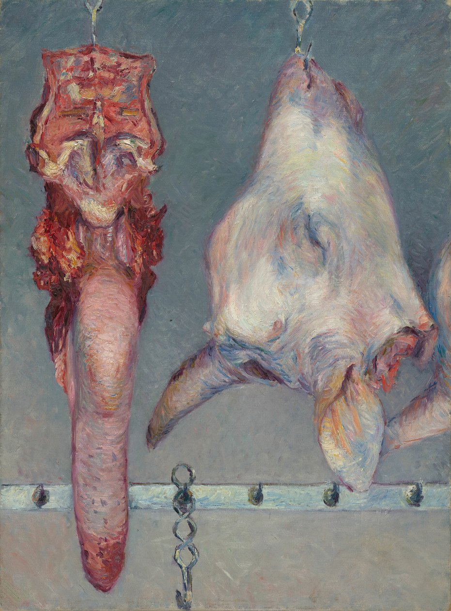 Kalvehoved og Oksetunge, ca. 1882. af Gustave Caillebotte