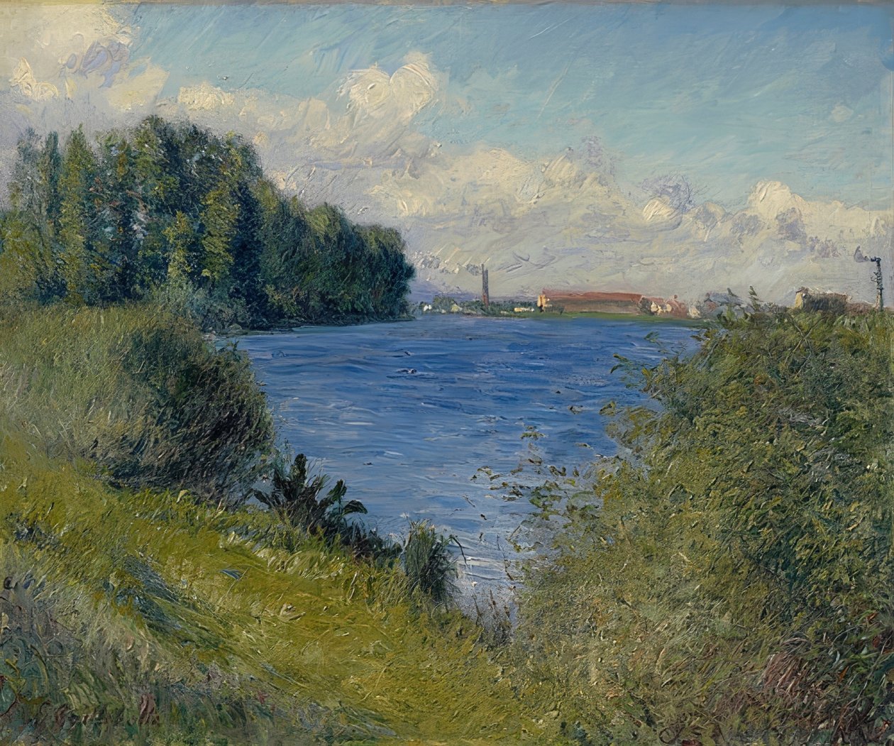 Seinen ved Argenteuil. Omkring 1892 af Gustave Caillebotte