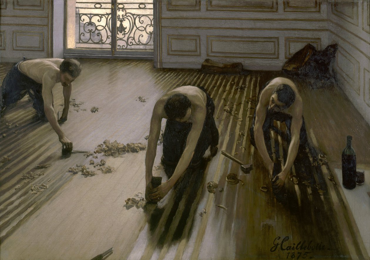 Fransk: Les planoteurs de parquet Parquet planers af Gustave Caillebotte