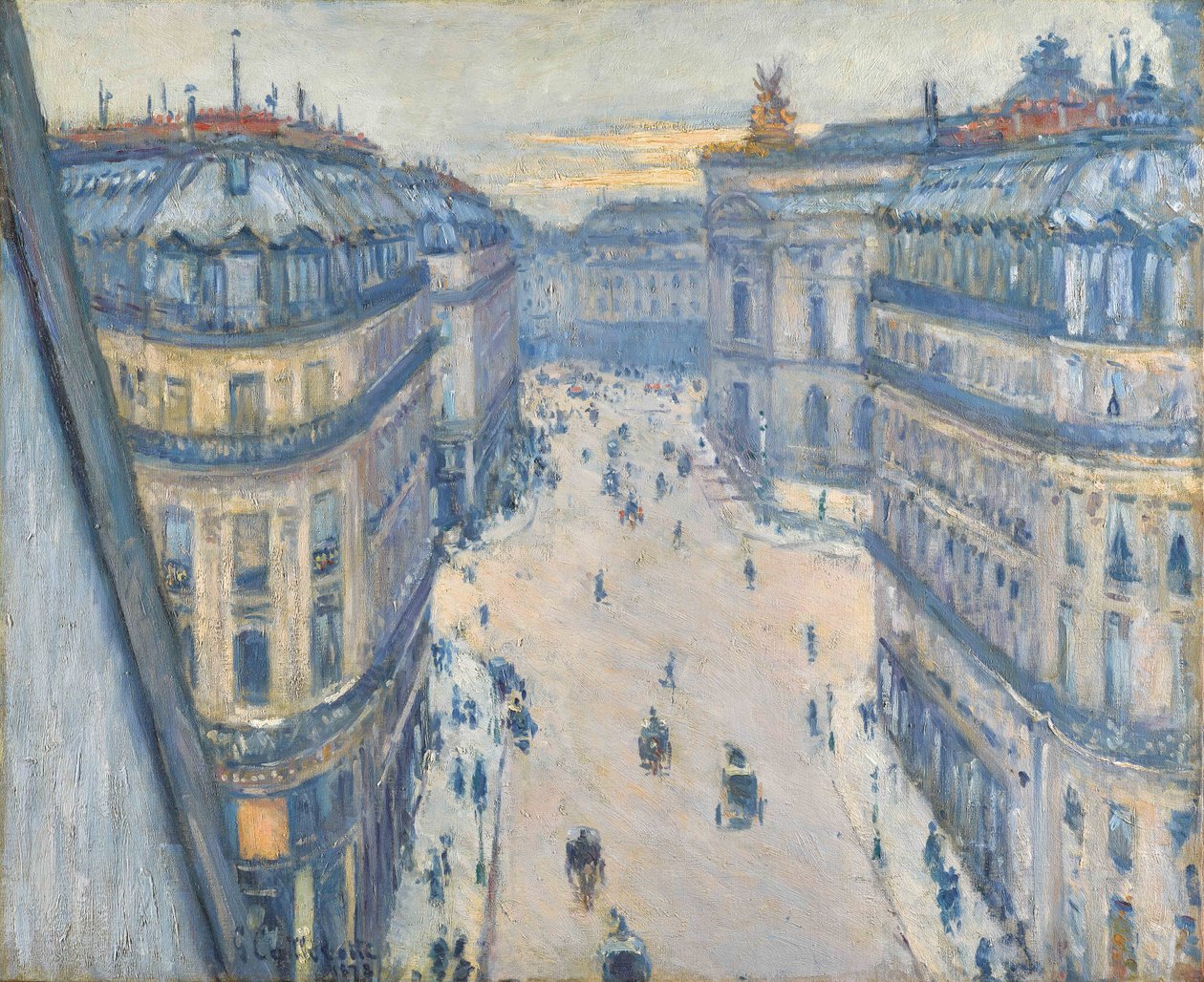 Halévy Street, udsigt fra syvende etage af Gustave Caillebotte