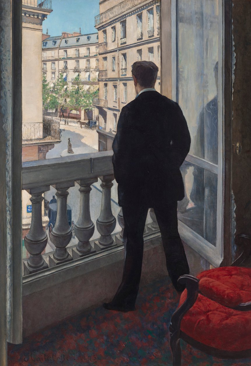 Ung mand ved vinduet af Gustave Caillebotte