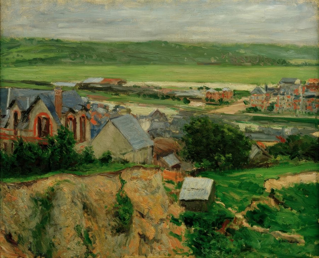 Touques-dalen, Trouville af Gustave Caillebotte
