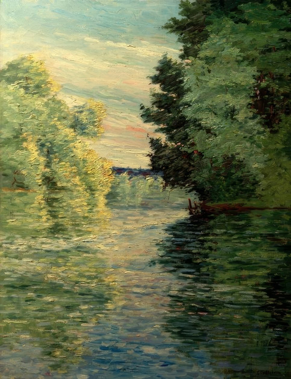 Seines lille arm nær Argenteuil af Gustave Caillebotte