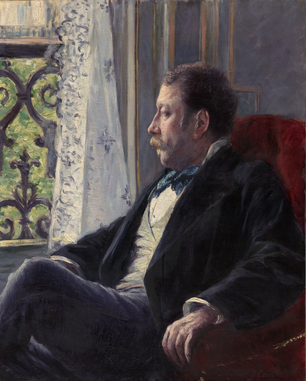 Portræt af en mand af Gustave Caillebotte