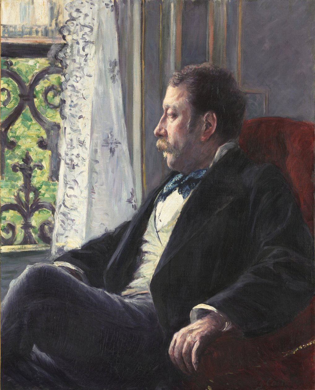 Portræt af en mand af Gustave Caillebotte