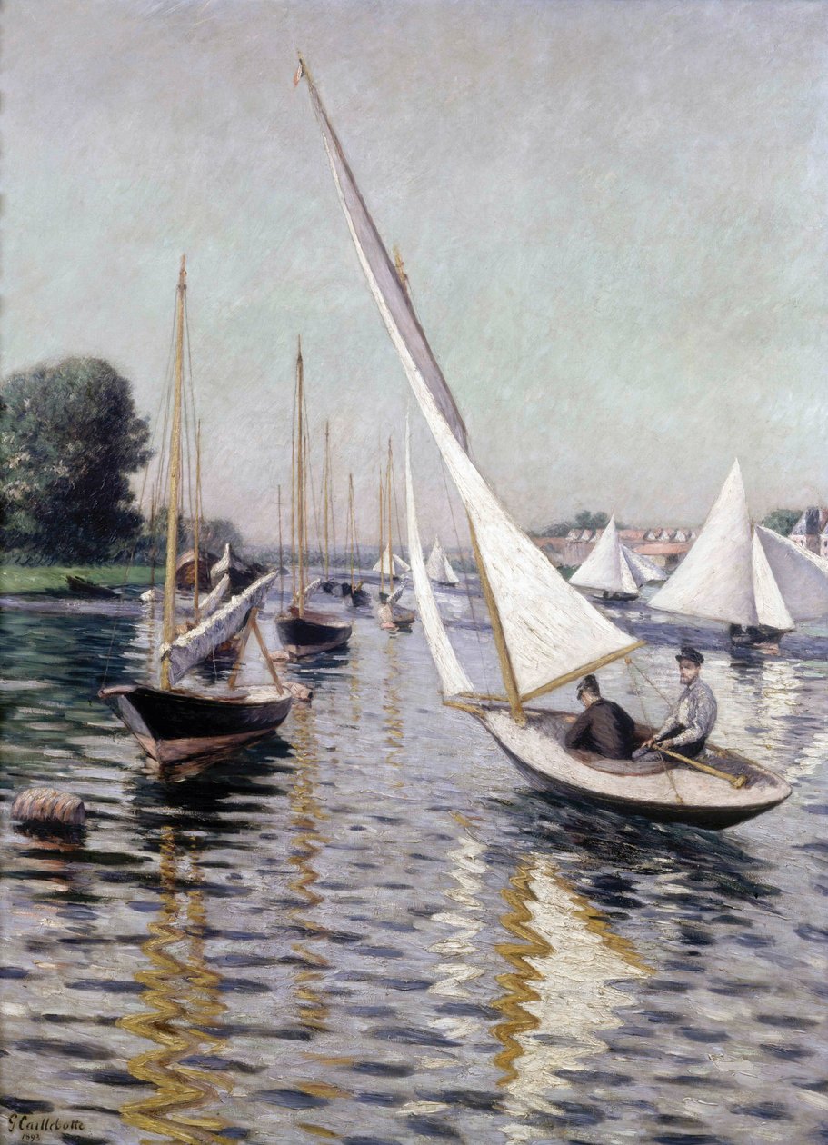 Regatta i Argenteuil, 1893. af Gustave Caillebotte
