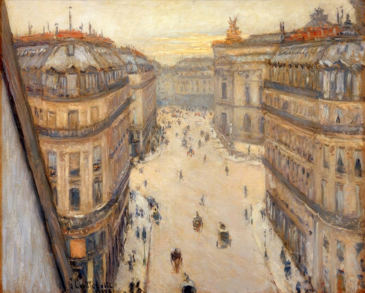 Rue Halévy, udsigt fra sjette sal af Gustave Caillebotte