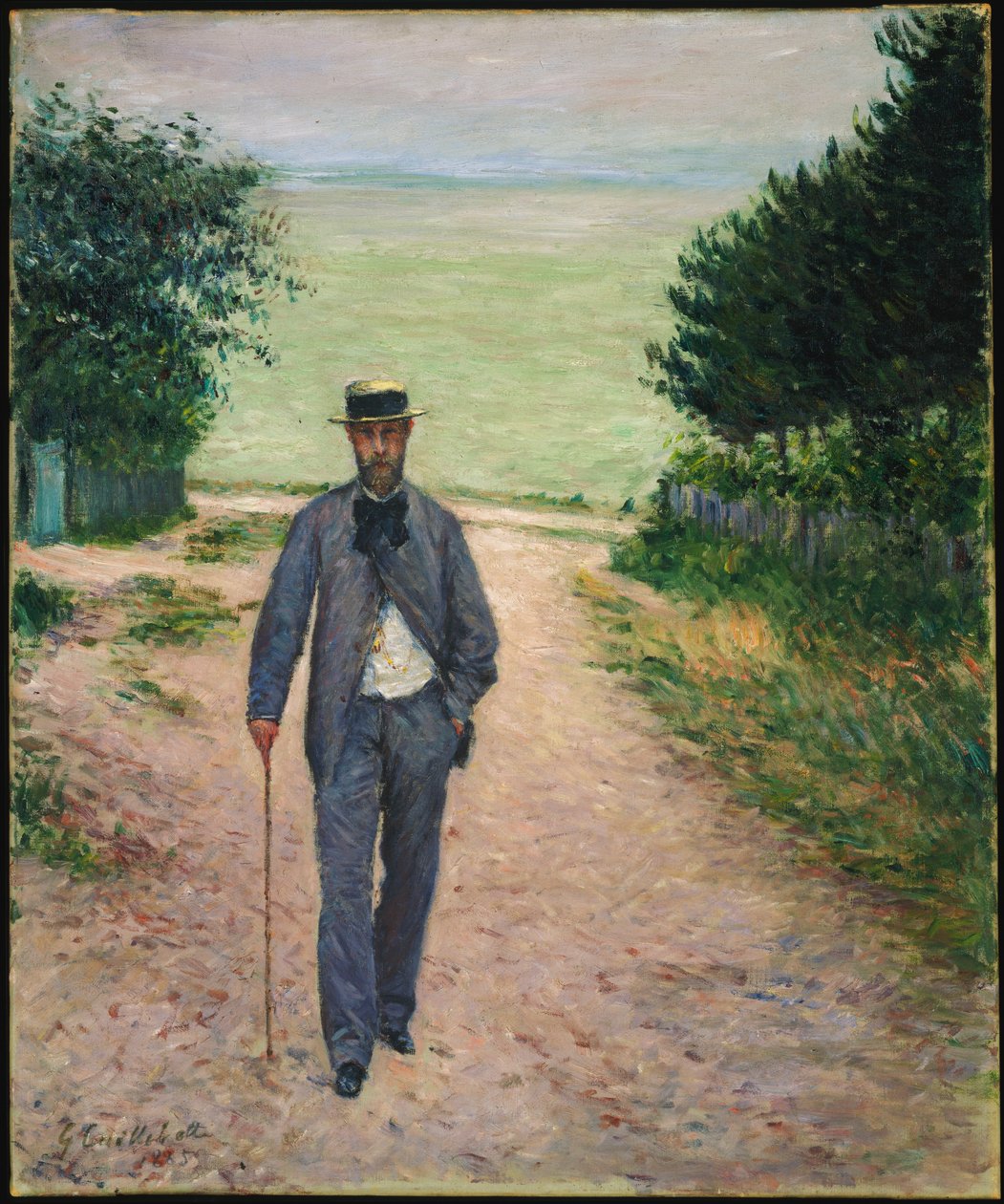 Klapvogn ved Havet; Walker by the Sea, 1885 af Gustave Caillebotte