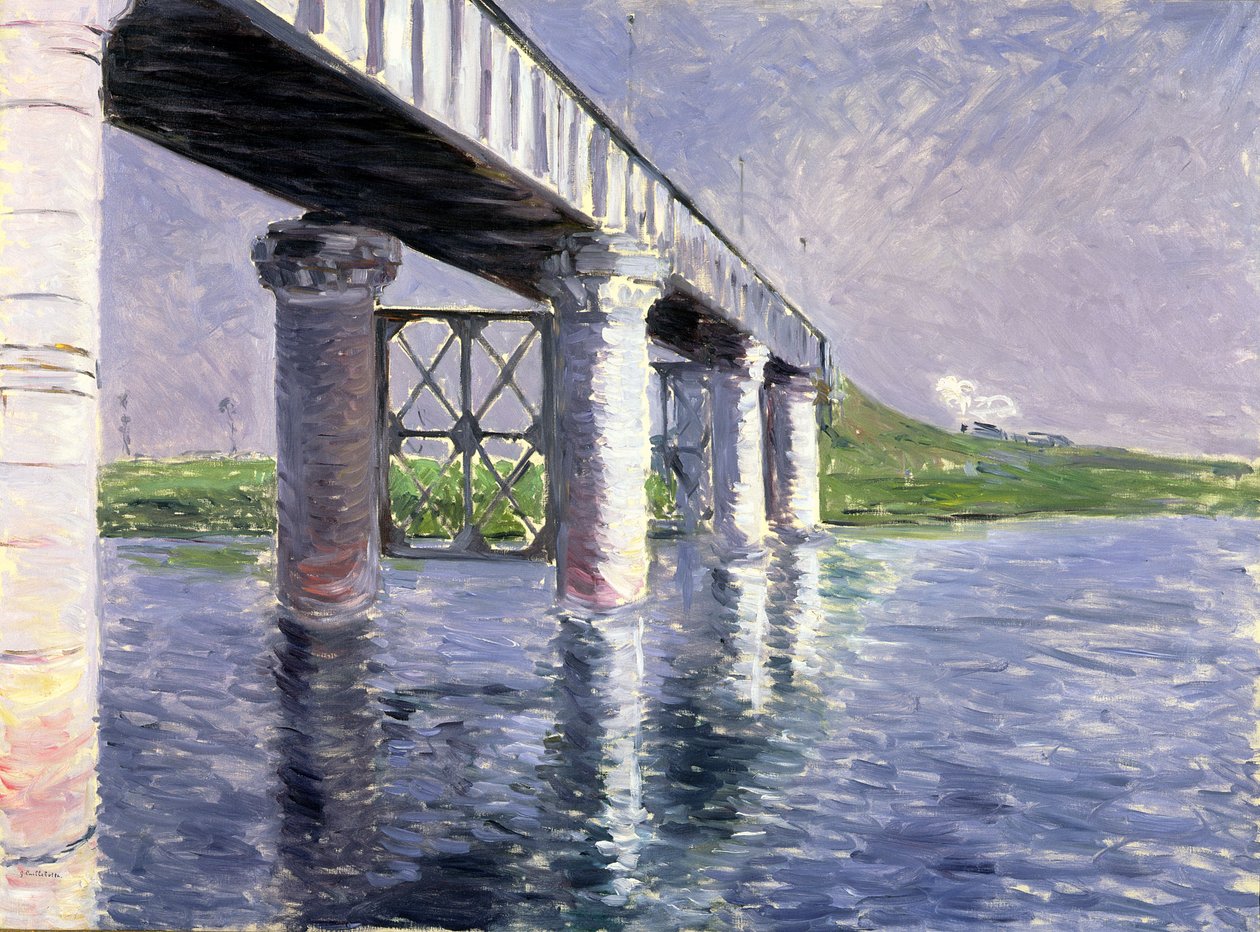 Broen ved Argenteuil, 1885 eller 1887 af Gustave Caillebotte