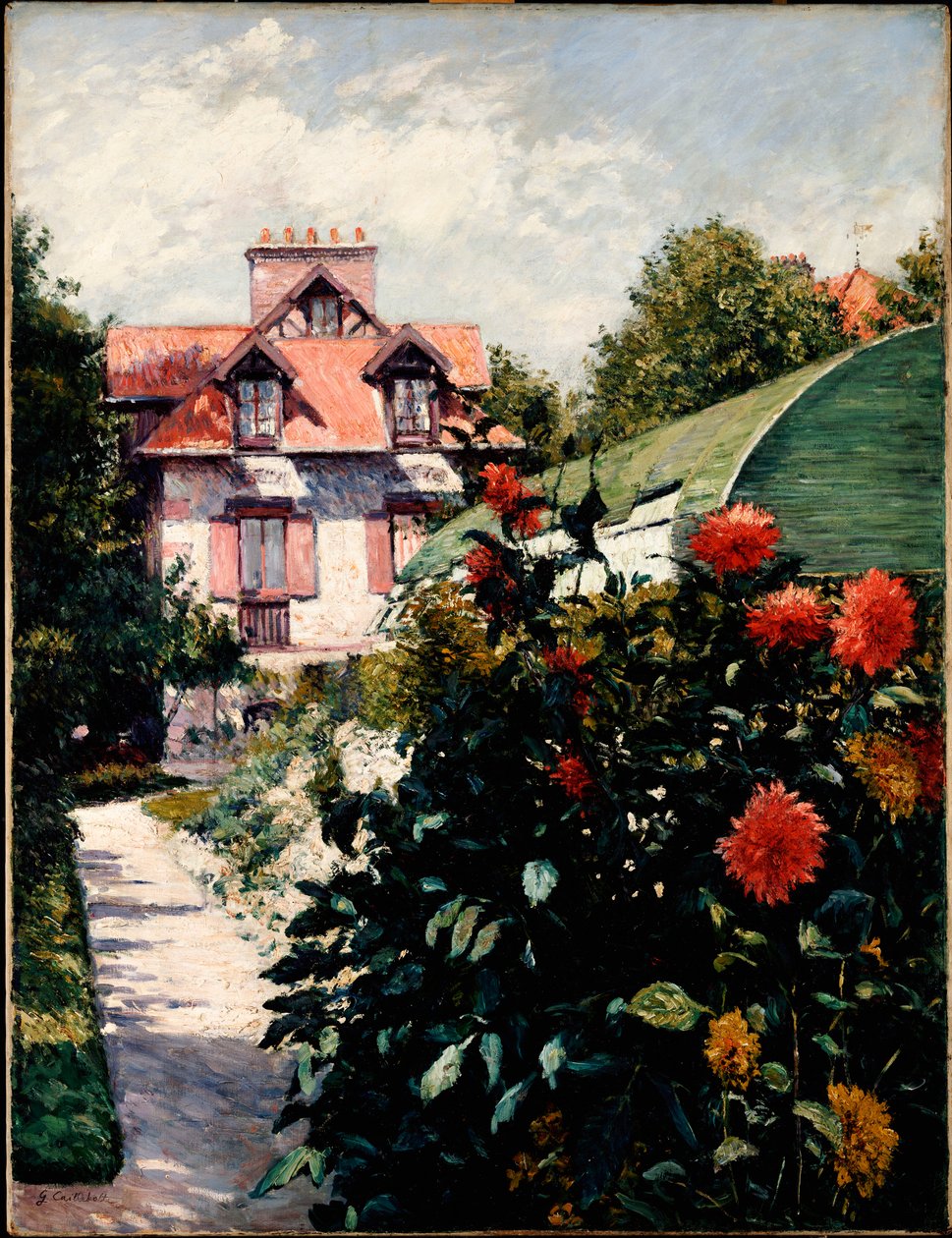 Dahliaerne, Petit Gennevilliers Garden, 1893 af Gustave Caillebotte