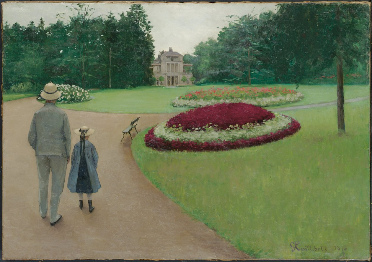 The Park of the Caillebotte Property at Yerres, 1875 af Gustave Caillebotte