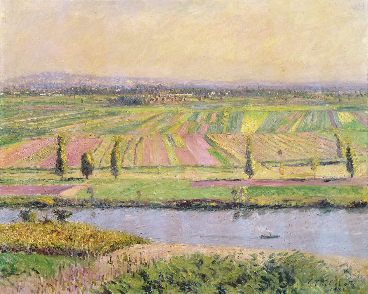 Gennevilliers-sletten fra Argenteuils bakker, 1888 af Gustave Caillebotte
