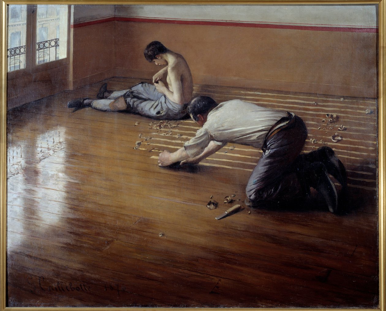 The floor planers. Painting by Gustave Caillebotte Dani af Gustave Caillebotte