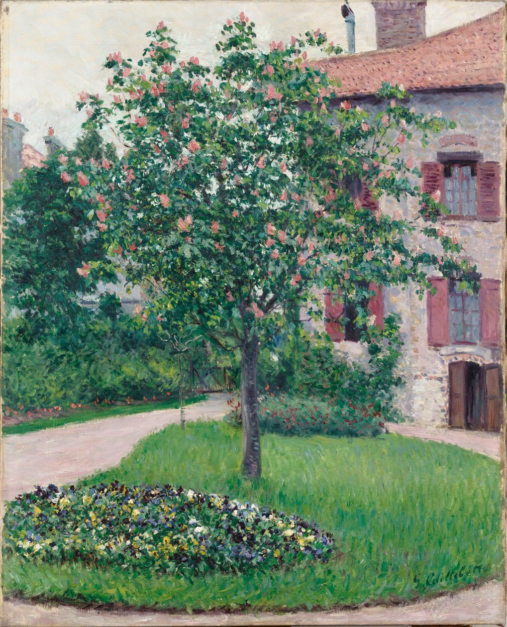 Træ i blomst, 1882. af Gustave Caillebotte