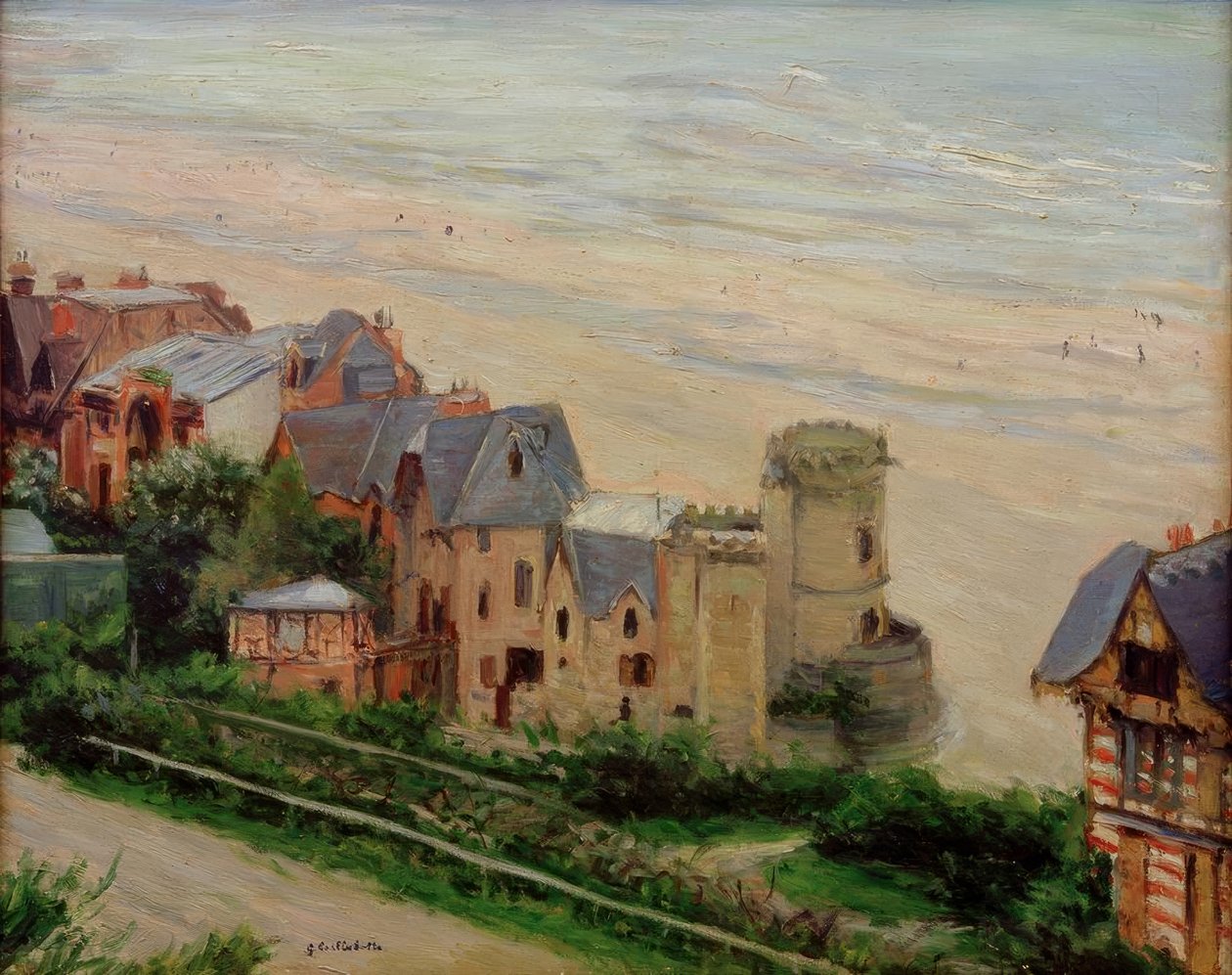 Trouville, stranden og villaerne af Gustave Caillebotte