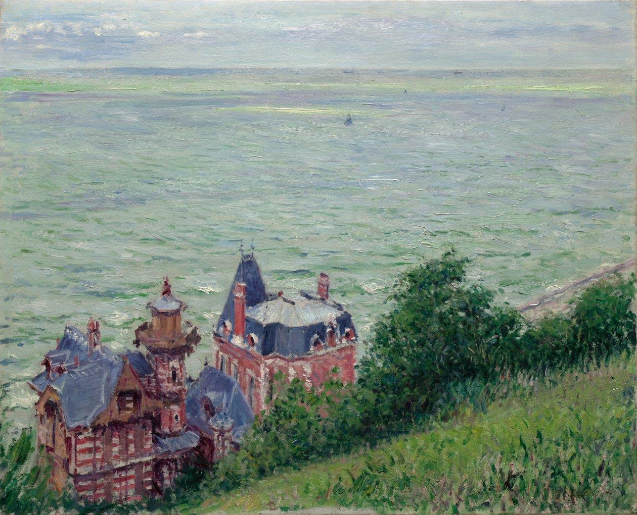 Villaer i Trouville af Gustave Caillebotte