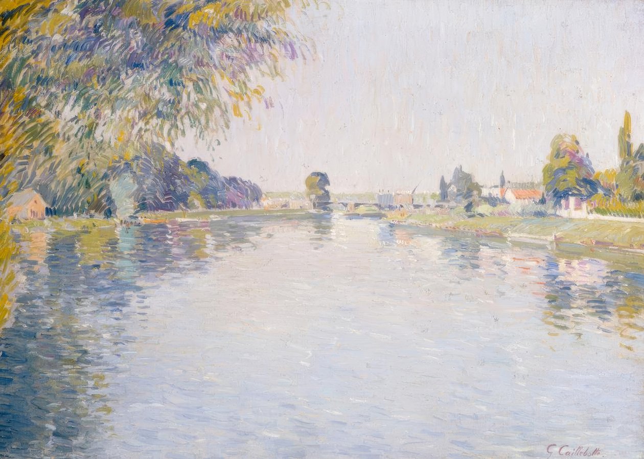 Udsigt over Seinen og Argenteuil -bredden mod Pont de af Gustave Caillebotte