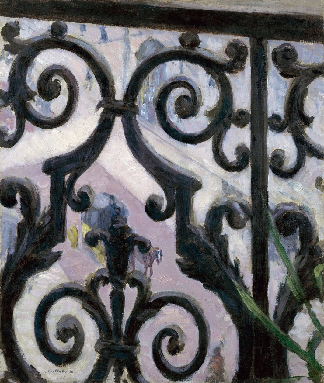 Udsigt fra balkonen - Udsigt fra en balkon - Maleri af Gustave Caillebotte (1848-1894) af Gustave Caillebotte