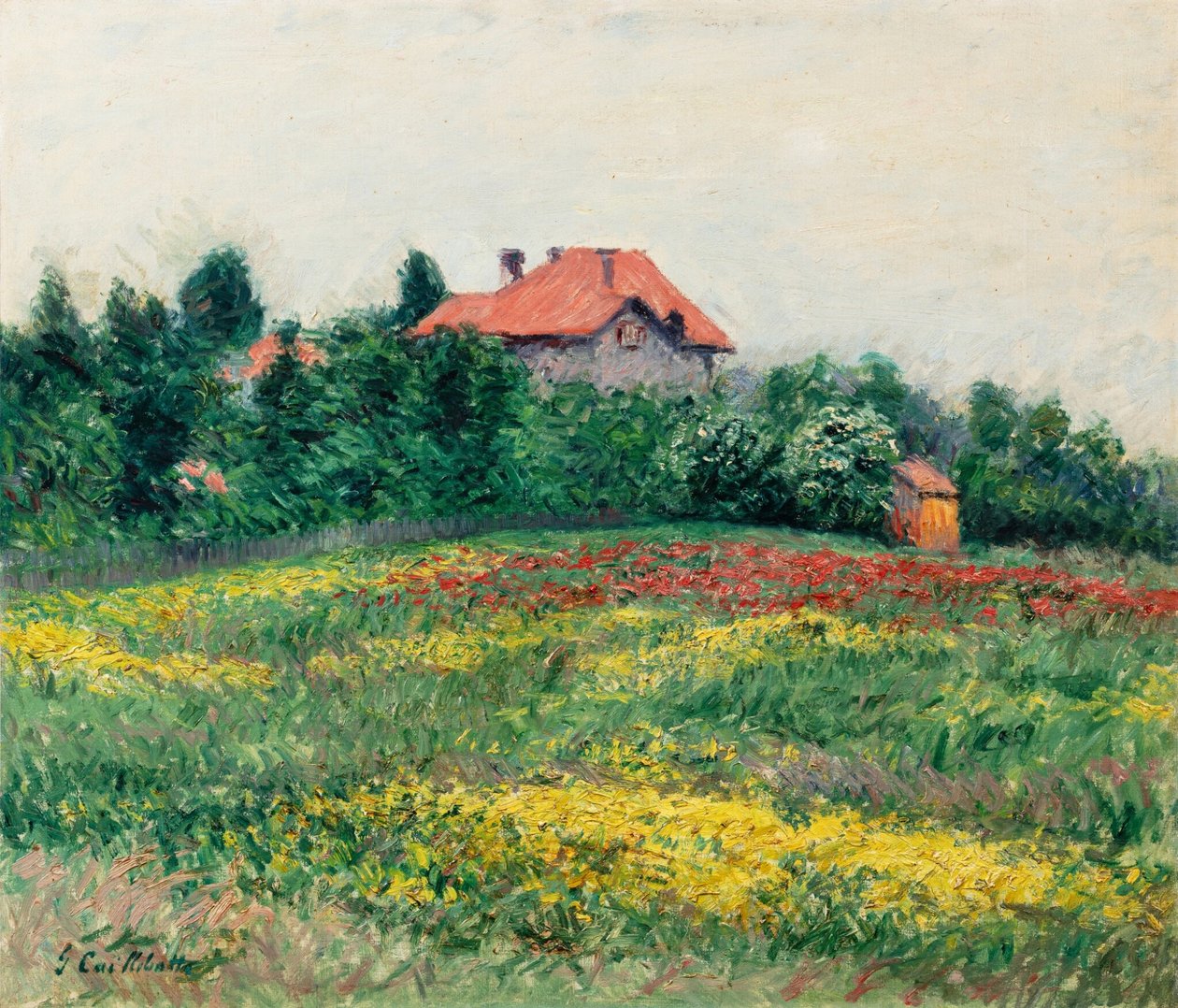 Wild Garden at Le Petit Gennevilliers af Gustave Caillebotte