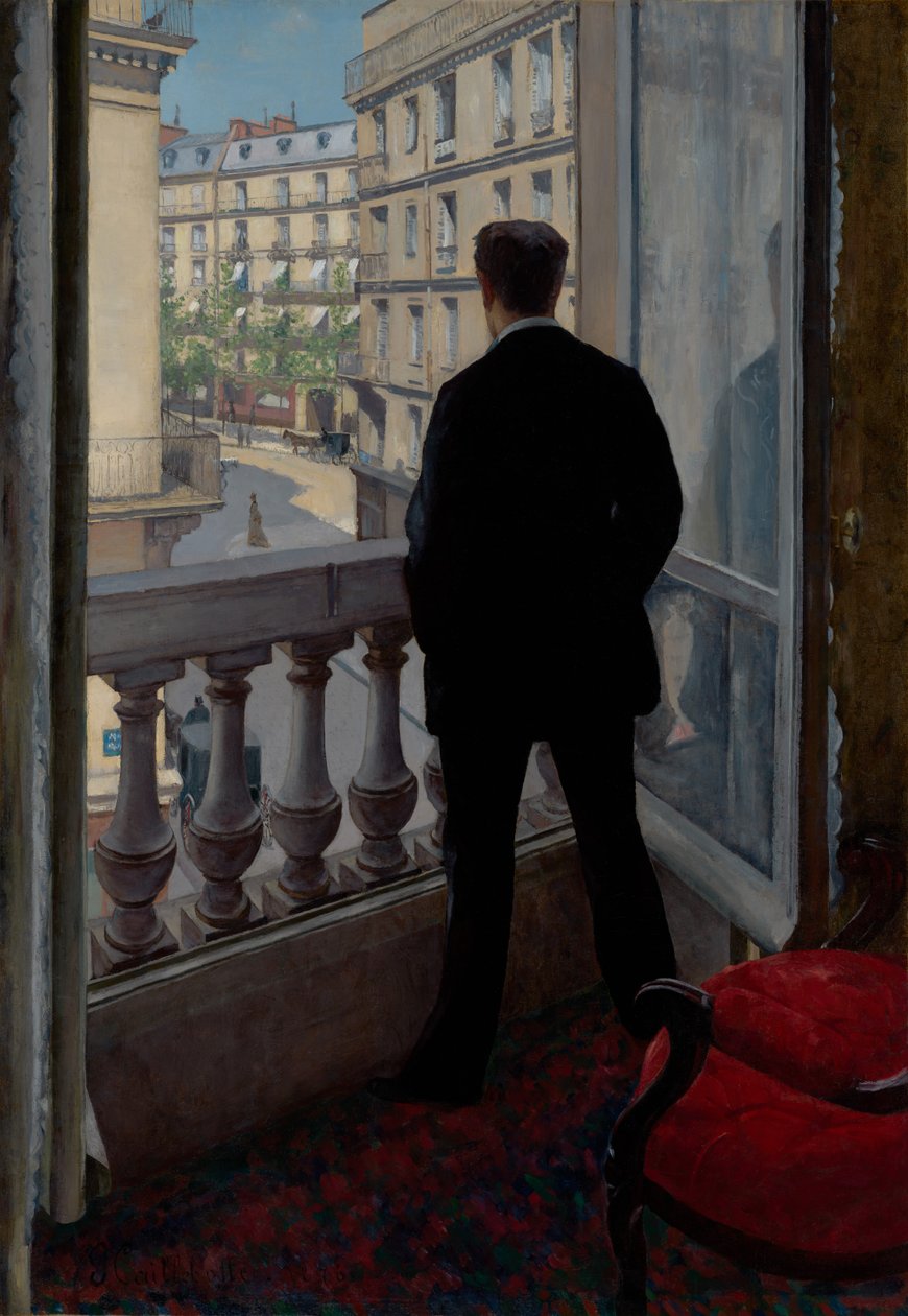 Ung mand ved sit vindue af Gustave Caillebotte