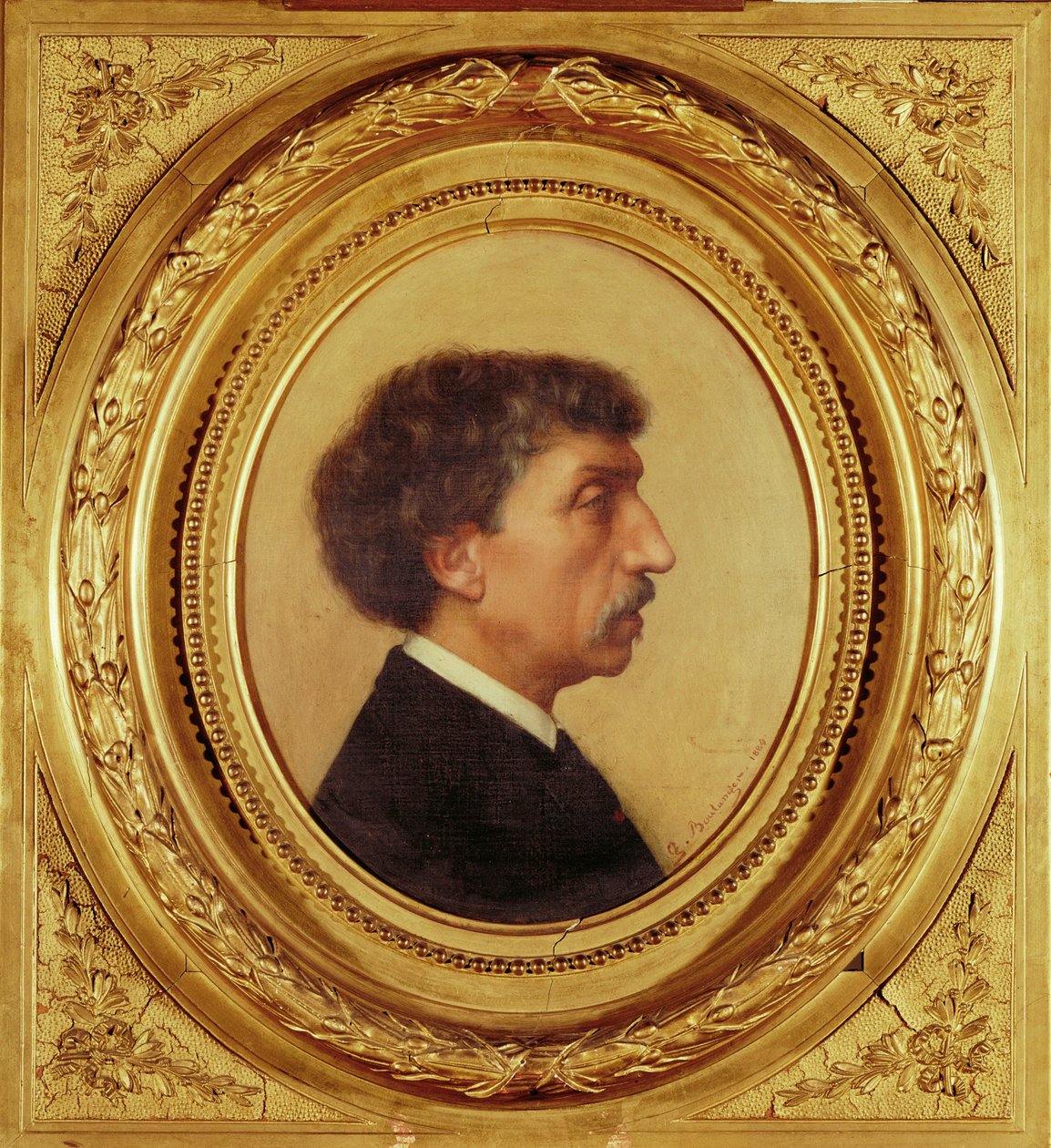 Charles Garnier, arkitekt, hvis planer for det nye ... af Gustave Clarence Rodolphe Boulanger