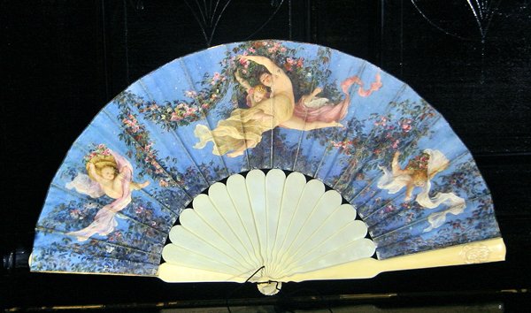 Fan malet for Louise Bary, kone til Charles Garnier af Gustave Clarence Rodolphe Boulanger