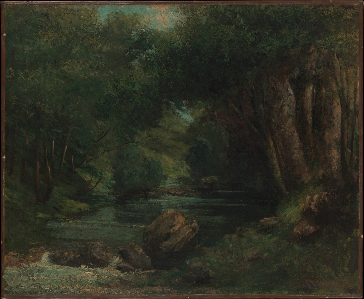 En bæk i skoven af Gustave Courbet