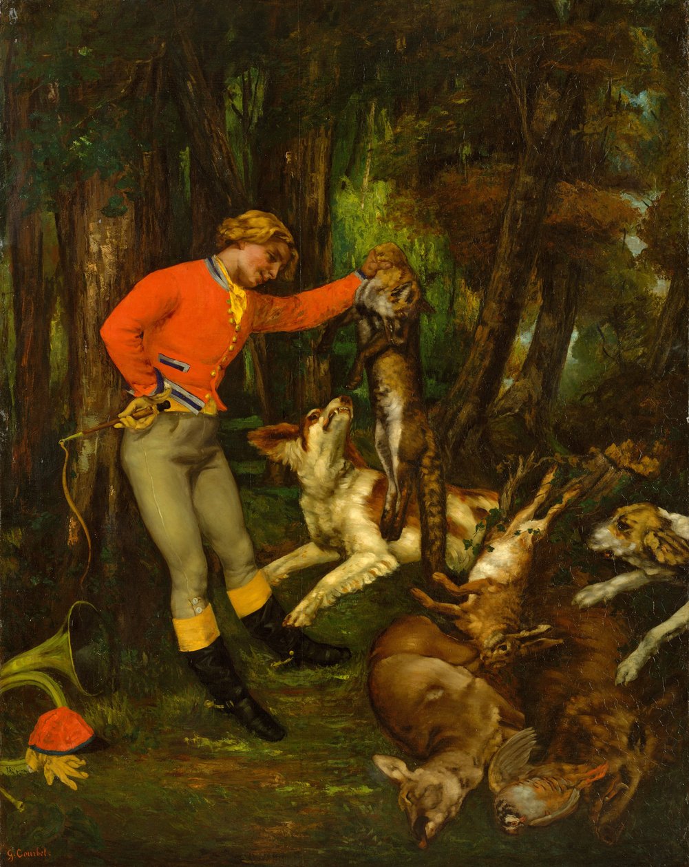 Efter Jagten, c.1859 af Gustave Courbet