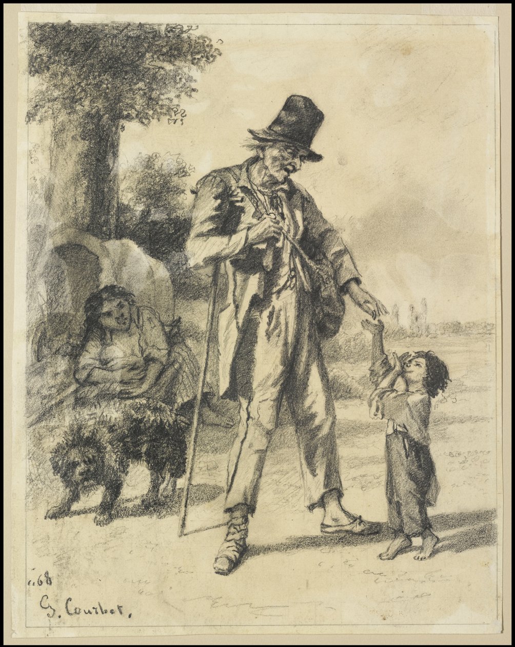 Almisser fra en tigger i Ornans, 1868 af Gustave Courbet