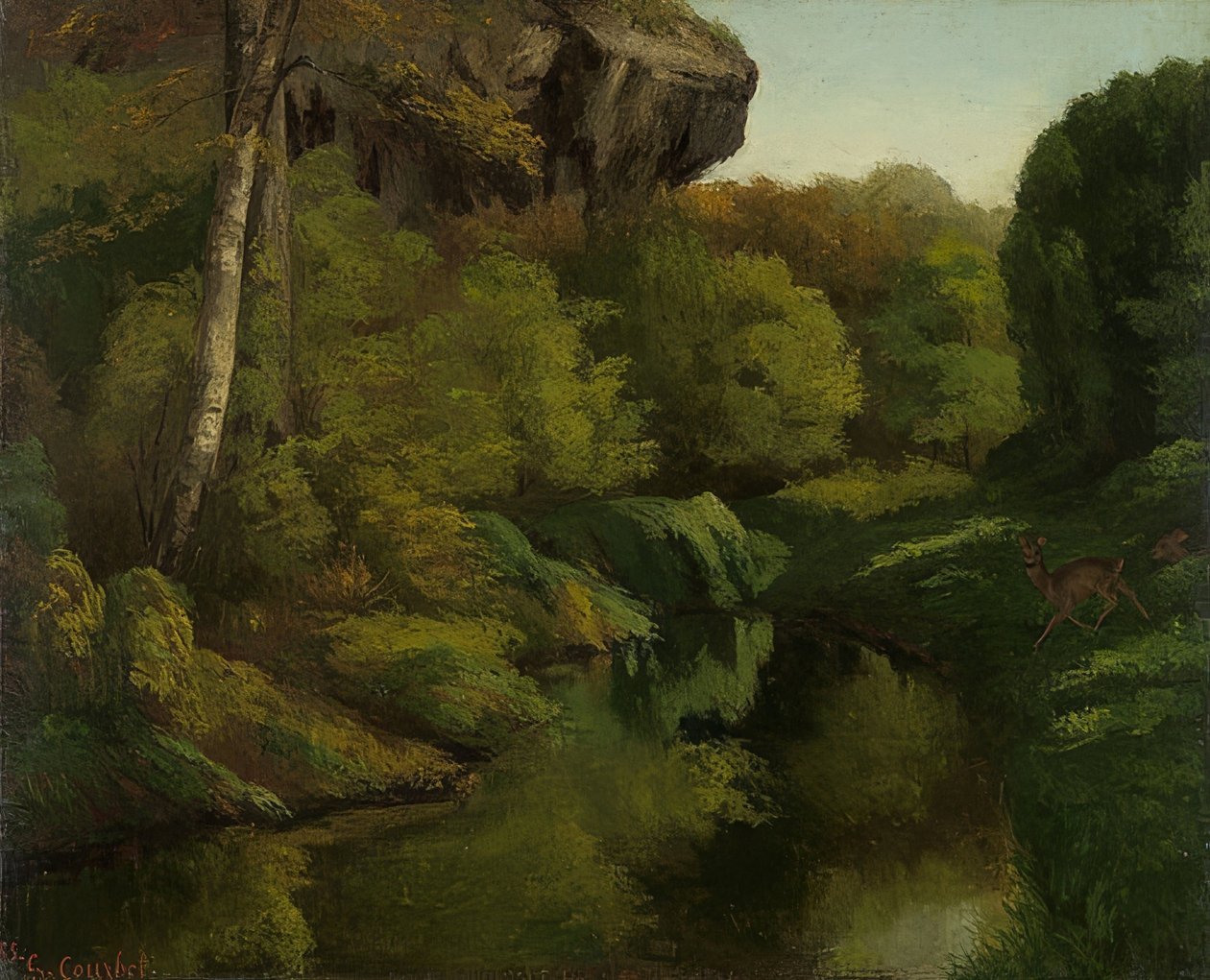 Udsigt over Fontainebleau-skoven. 1855 af Gustave Courbet