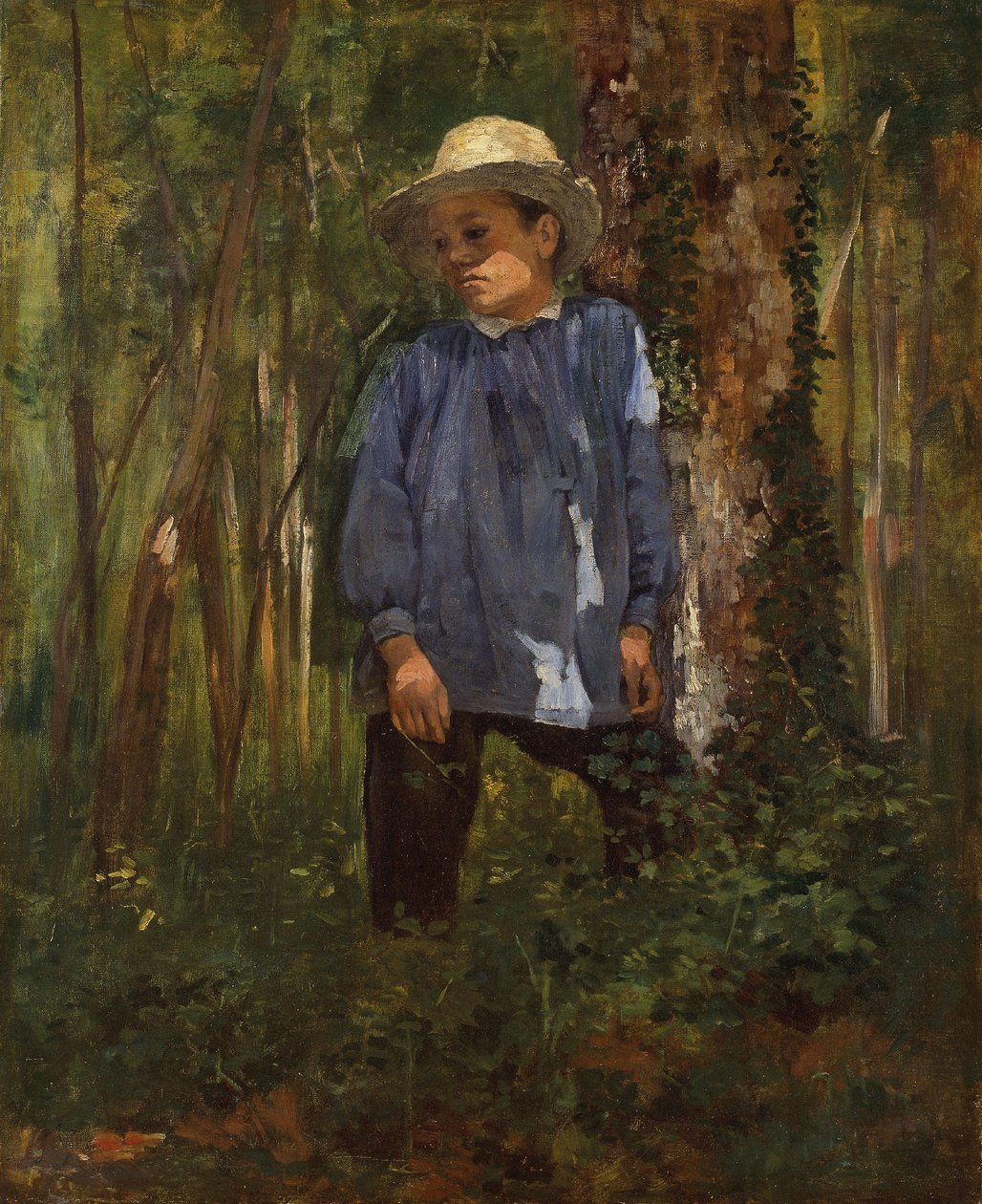 Boy in the Forest, ca. 1860 (olie på lærred) af Gustave Courbet