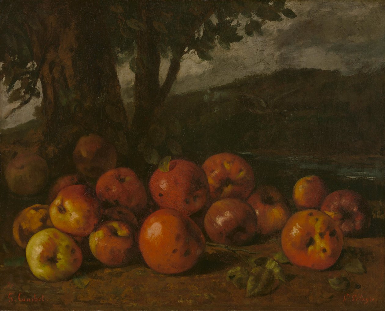 Courbet - Stilleben med æbler, 1872 af Gustave Courbet