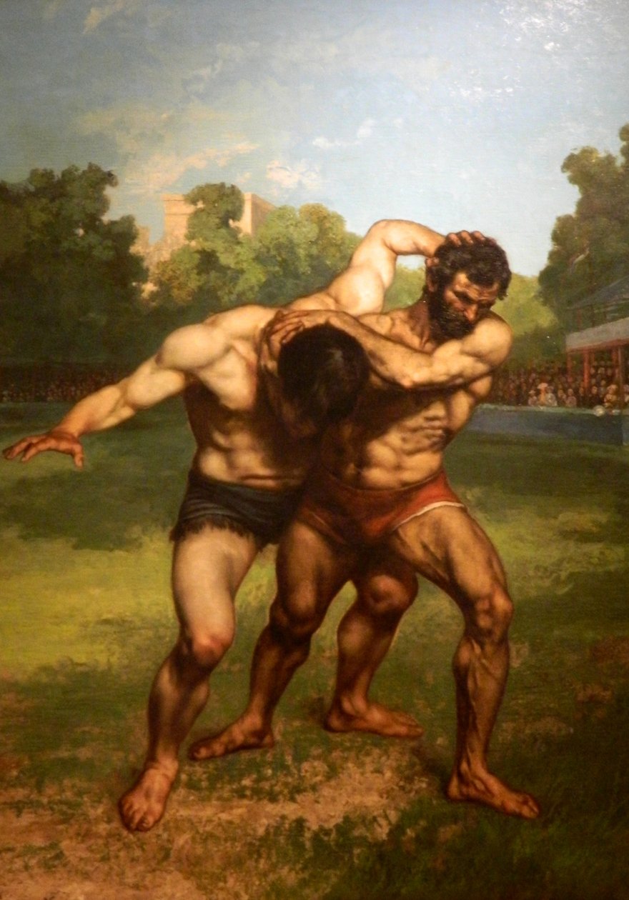 Gustave Courbet - Wrestlers af Gustave Courbet