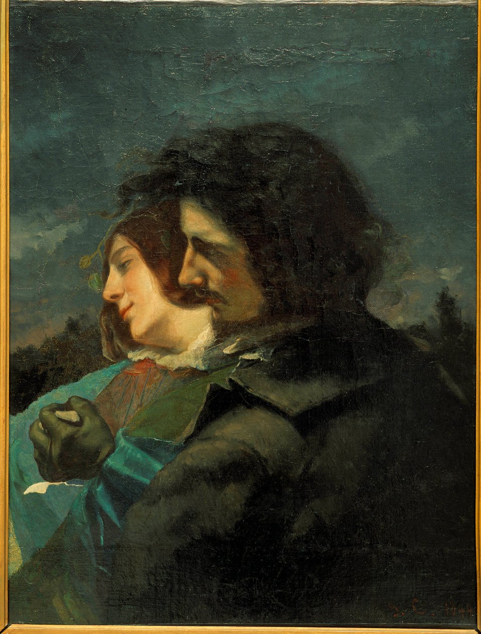 Happy lovers. Painting by Gustave Courbetdani af Gustave Courbet